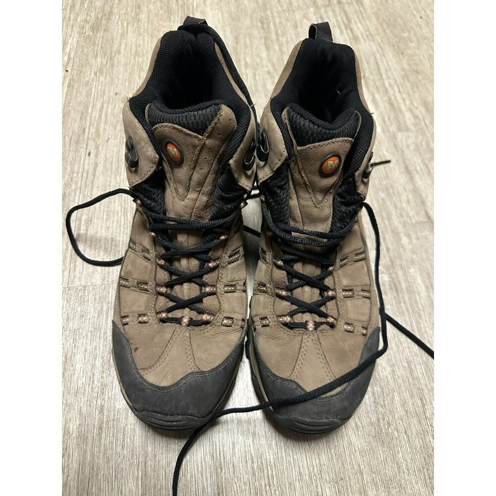 Merrell Continuum Outland Mid Waterproof Brown Hiking Boot Vibram J86913 US 11